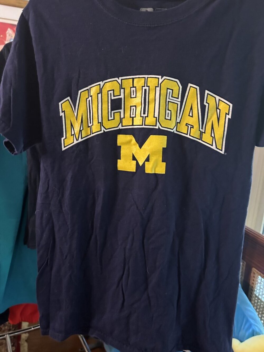 Russell Athletic Michigan Wolverines Navy T-Shirt S
